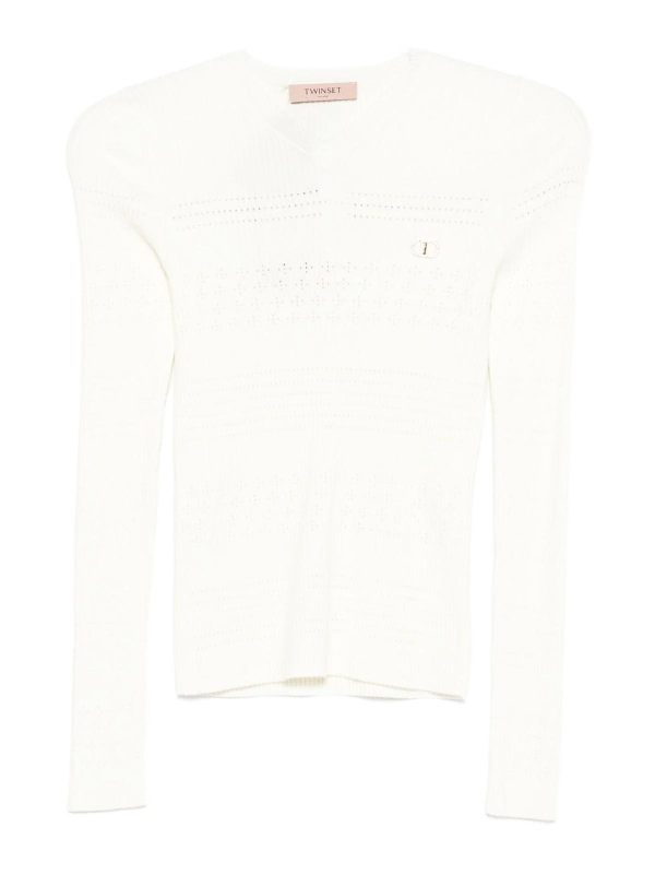 Twinset Top with Pointelle processing