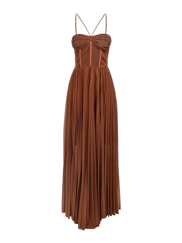 Pinko Robe Au Genou - Marron