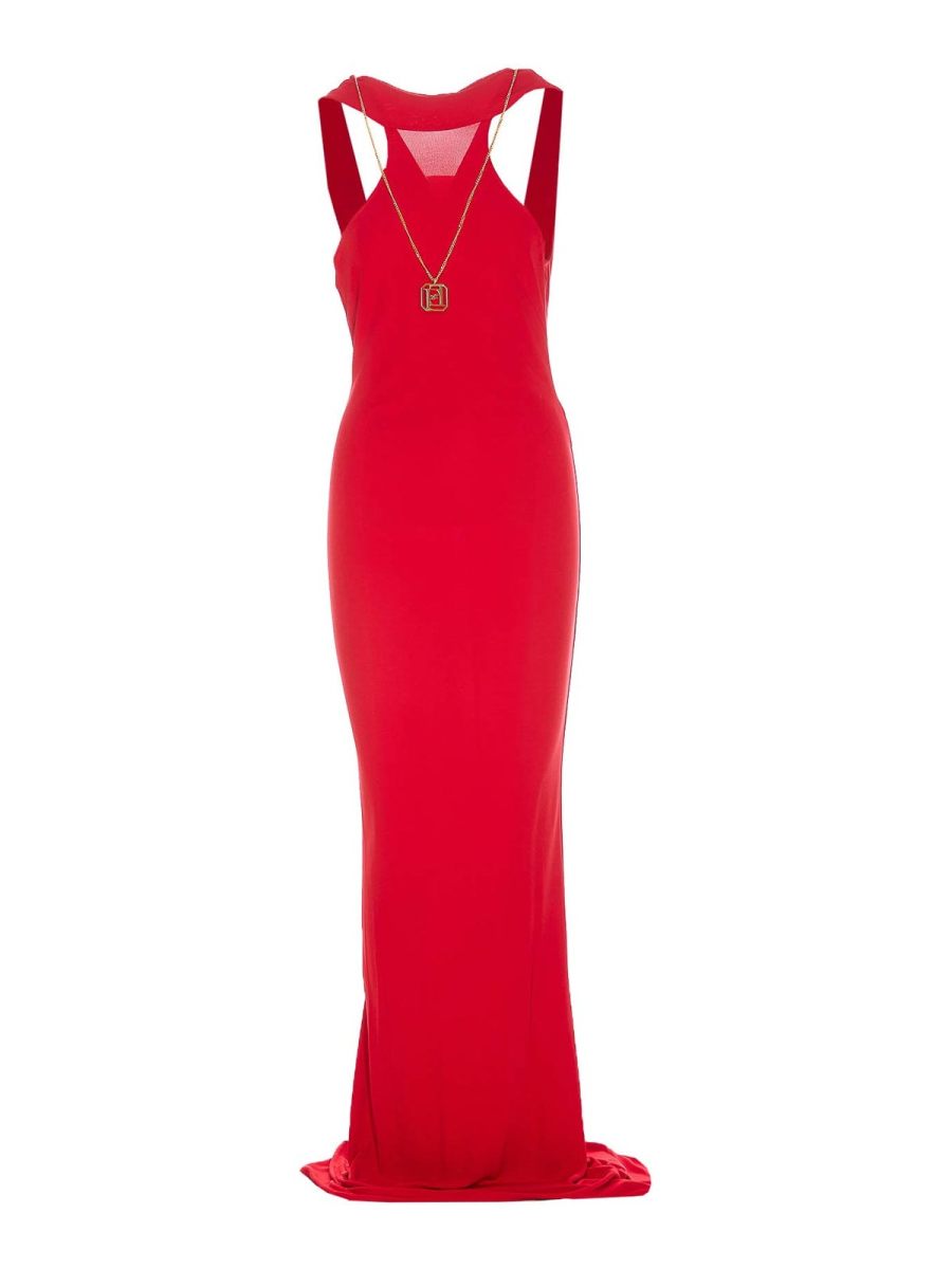 Elisabetta Franchi Maxi Robe - Rouge