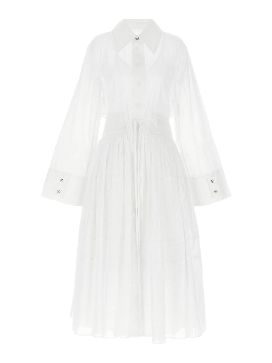 Jil Sander Robe Au Genou - Blanc