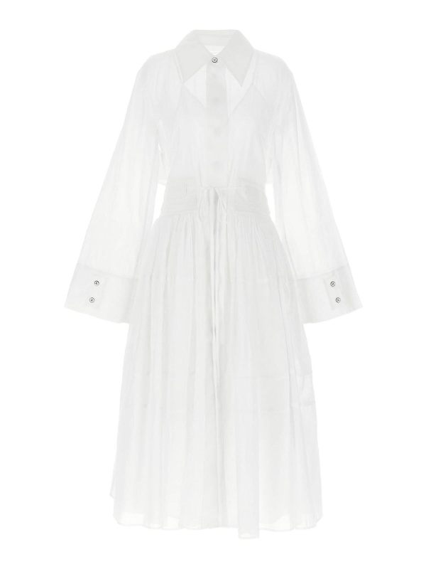 Jil Sander Robe Au Genou - Blanc