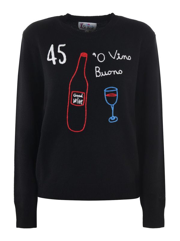 Mc2 Saint Barth Pull Col Rond - Noir