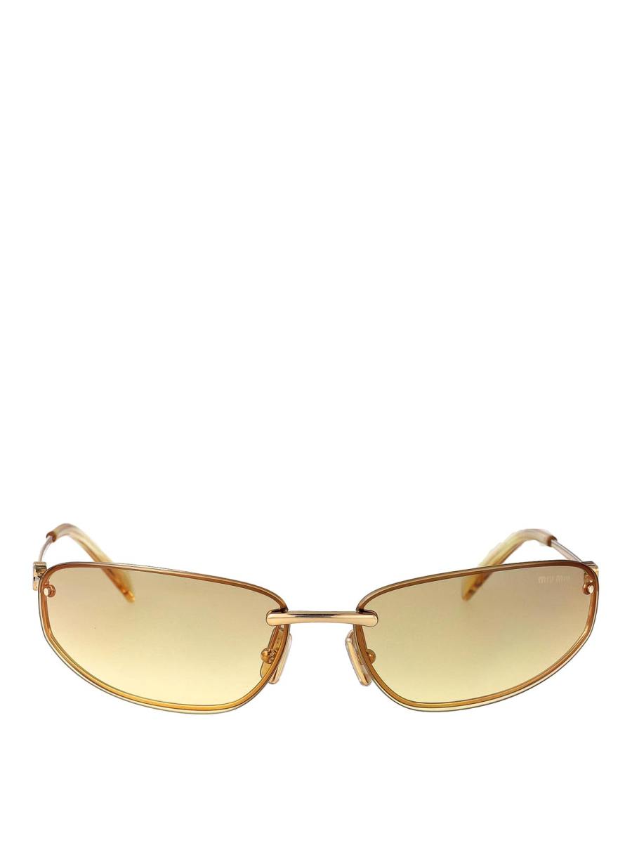 Miu Miu Lunettes De Soleil - Or