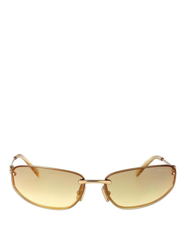 Miu Miu Lunettes De Soleil - Or