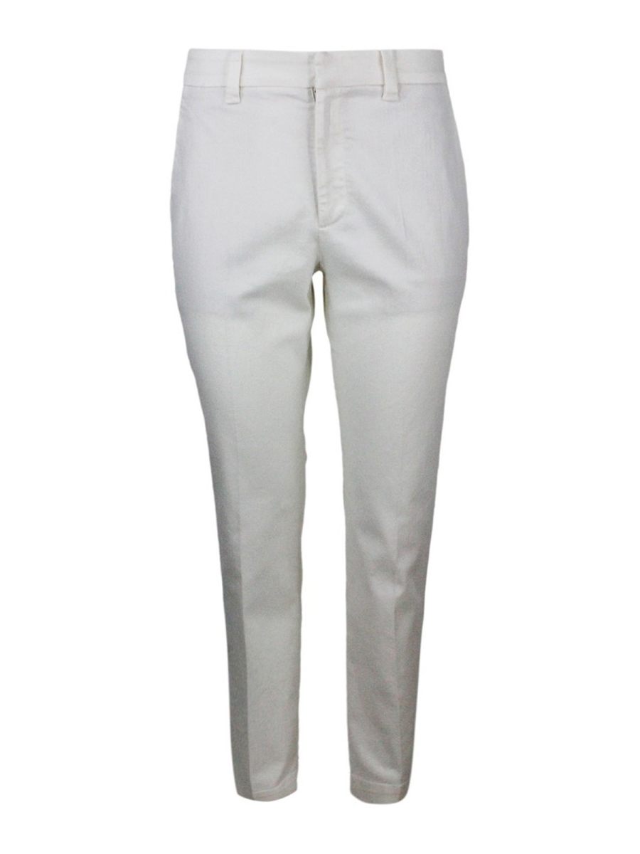 Brunello Cucinelli Pantalons Décontractés - Blanc