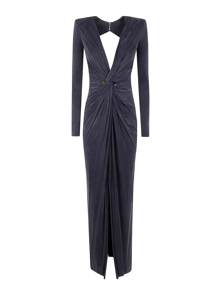 Elisabetta Franchi Robe Au Genou - Noir