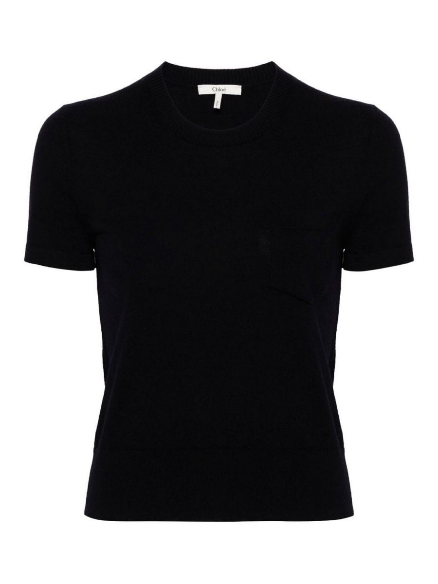 Chloe' Pull Col Rond - Bleu