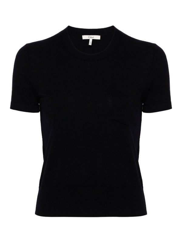 Chloe' Pull Col Rond - Bleu