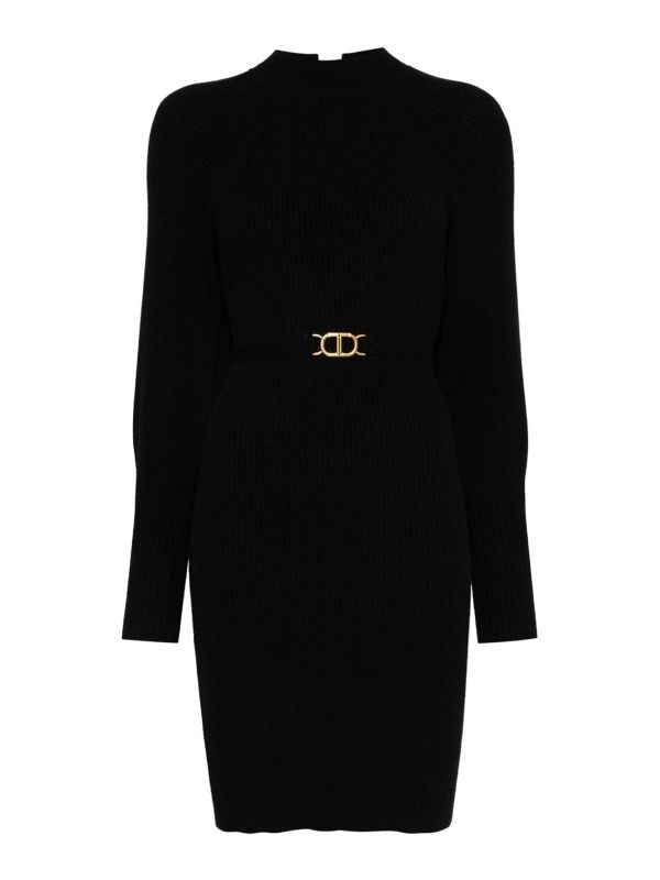 Twinset Robe Au Genou - Noir