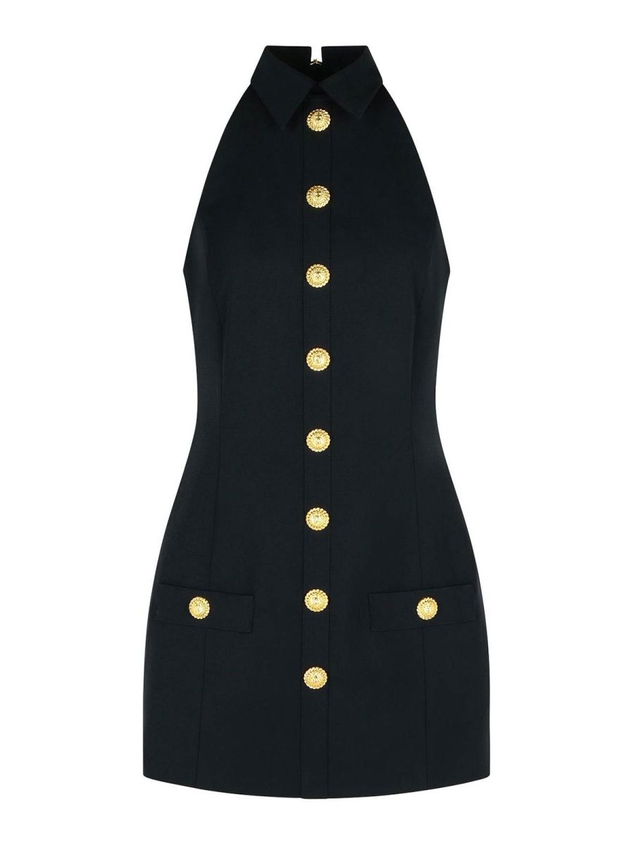 Balmain Robe Au Genou - Noir