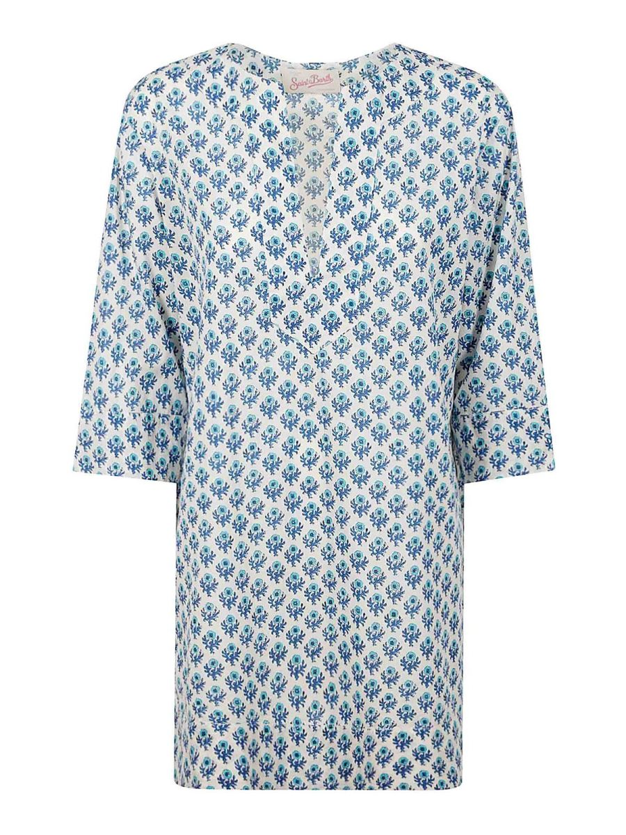 Mc2 Saint Barth Robe Au Genou - Bleu