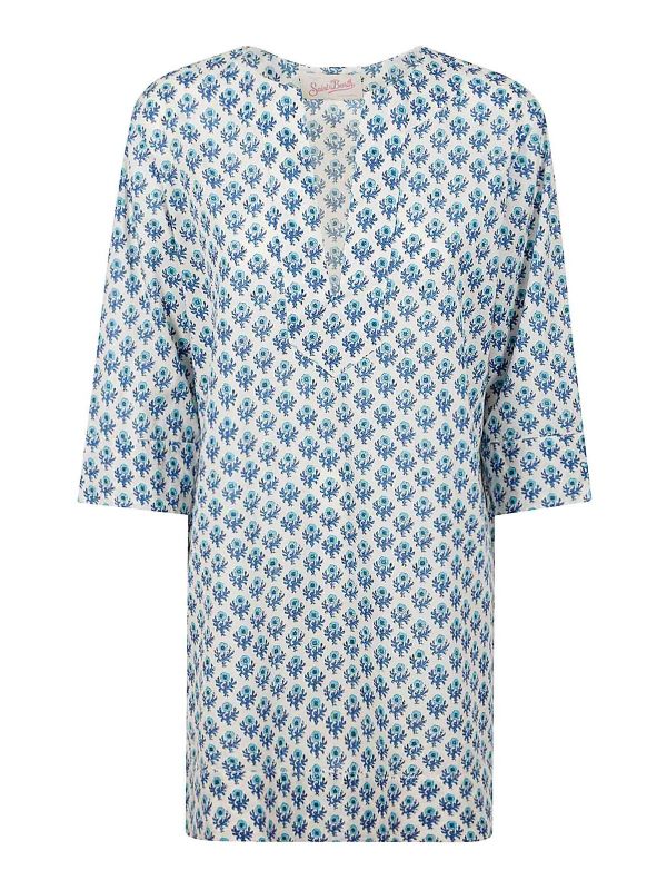 Mc2 Saint Barth Robe Au Genou - Bleu
