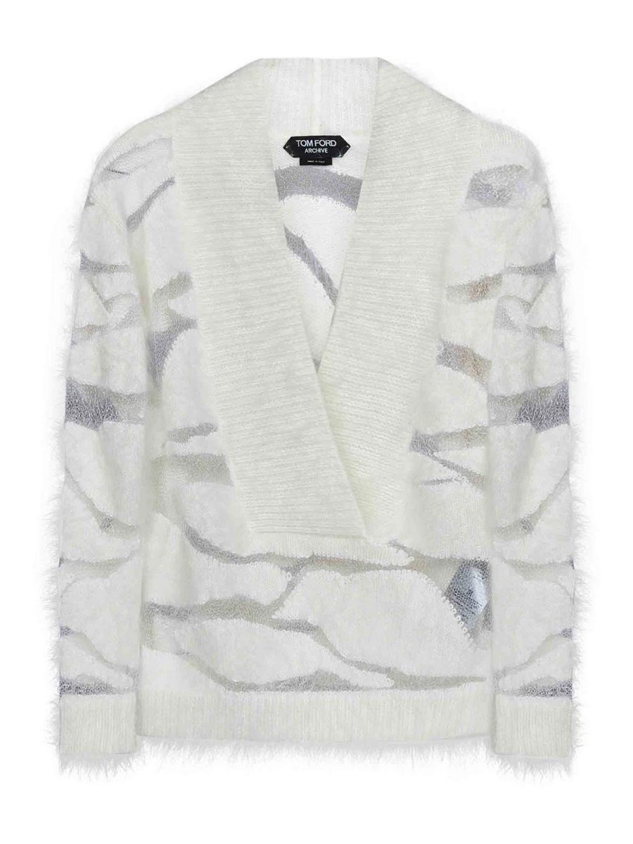 Tom Ford Pull Col Rond - Blanc