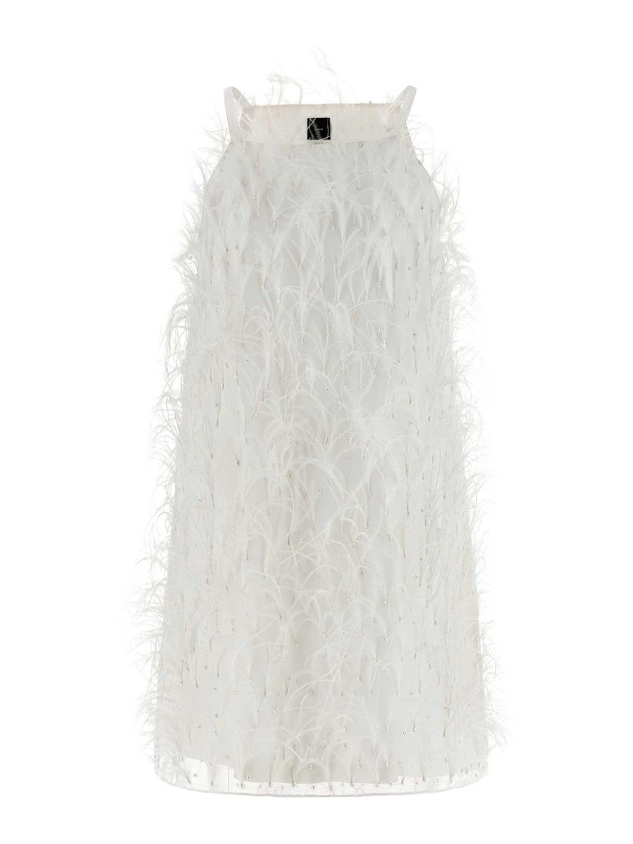 Pinko Robe Au Genou - Blanc