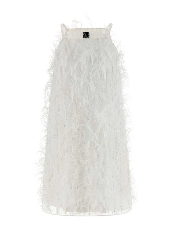 Pinko Robe Au Genou - Blanc