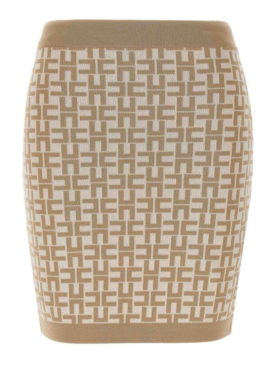 Elisabetta Franchi Jupe Midi - Beige