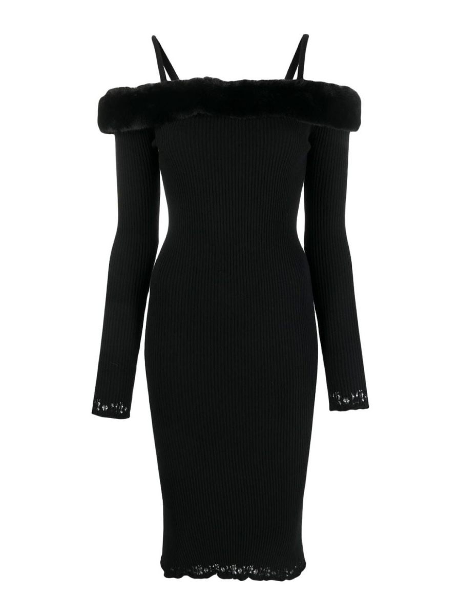 Blumarine Robe Au Genou - Noir