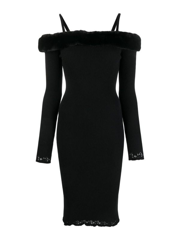 Blumarine Robe Au Genou - Noir