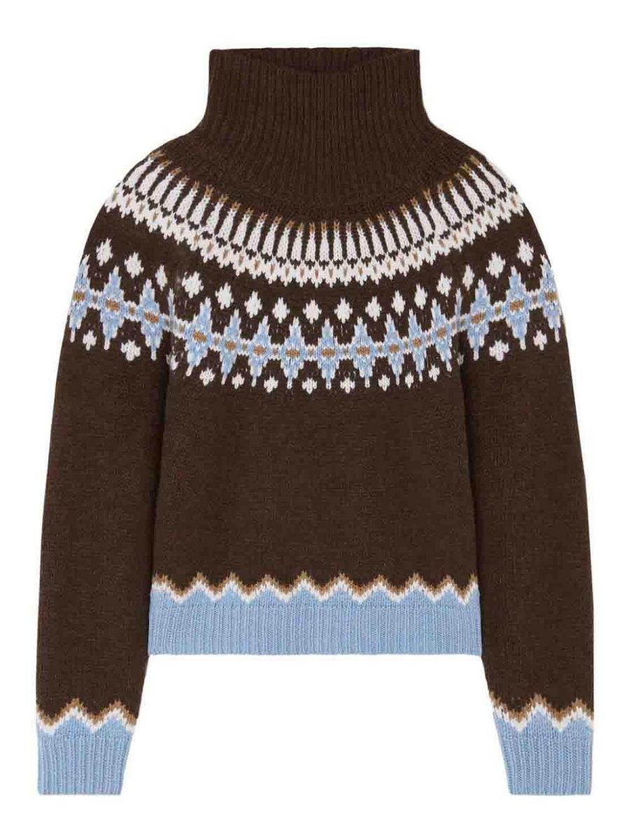 Alanui Pull Col Rond - Marron