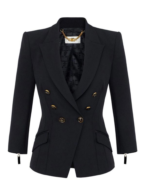Elisabetta Franchi Veste Casual - Noir