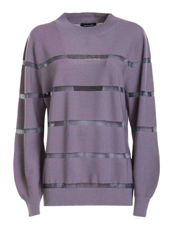 Fabiana Filippi Pull Col Rond - Gris