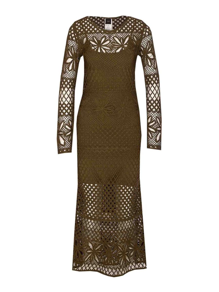 Pinko Robe Au Genou - Vert