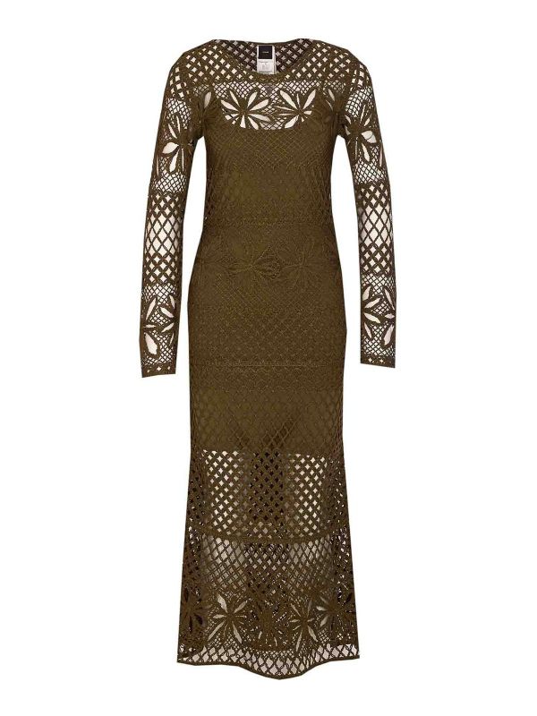 Pinko Robe Au Genou - Vert