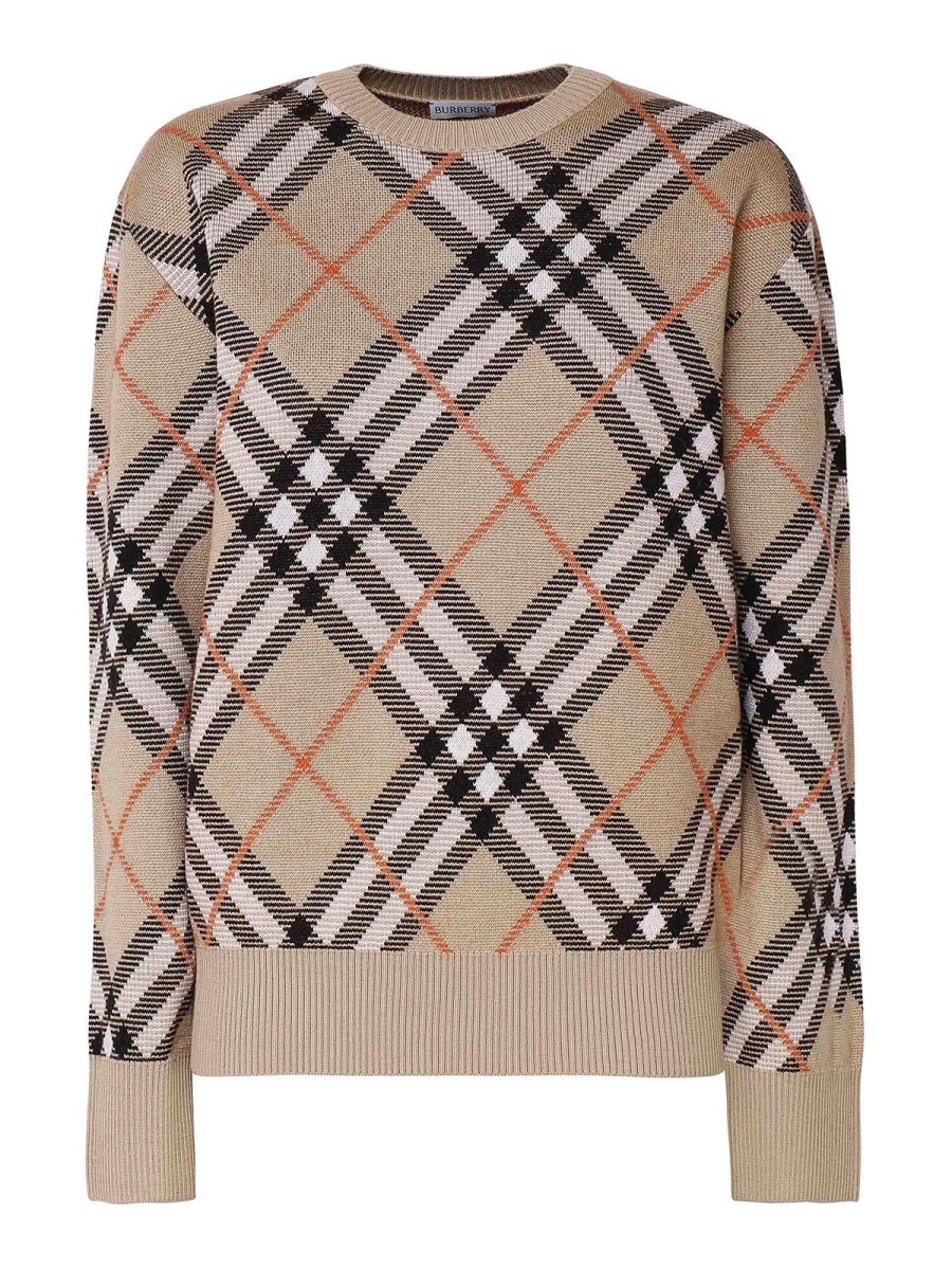 Burberry Pull Col Rond - Noir