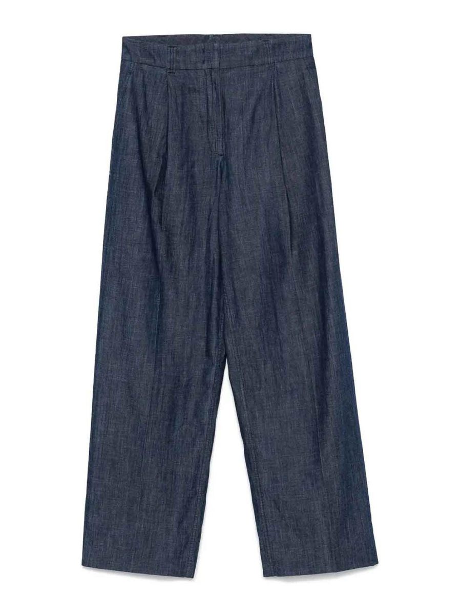 Another Tomorrow Pantalons Décontractés - Bleu