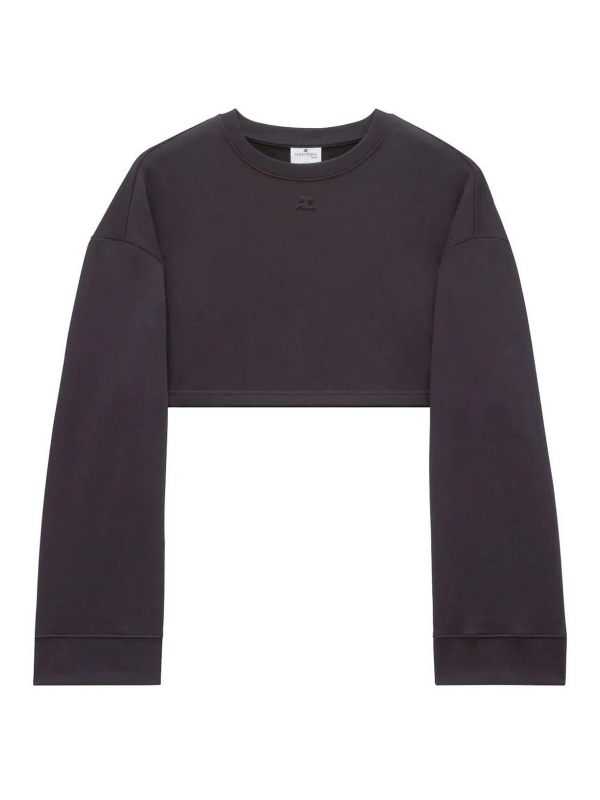 Courreges Pull Col Rond - Noir