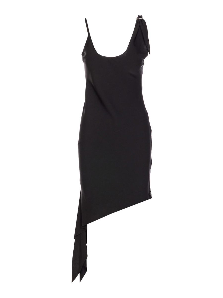 Courreges Robe Au Genou - Noir