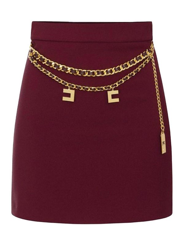 Elisabetta Franchi Jupe Midi - Rouge