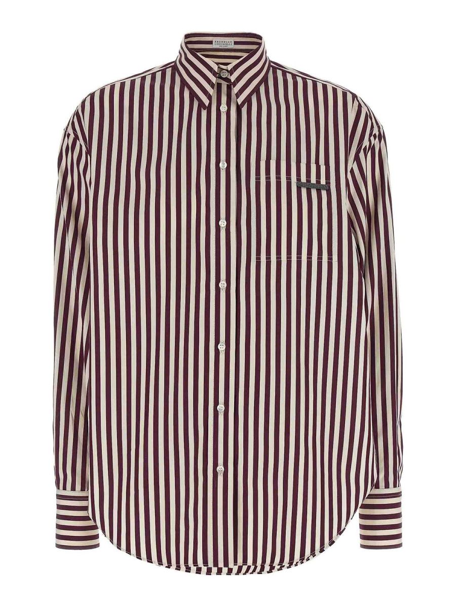 Brunello Cucinelli Chemise - Rouge Brun