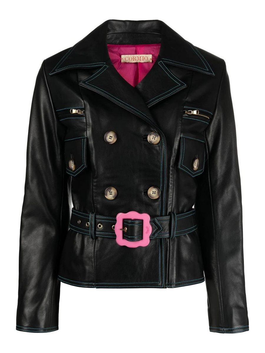Cormio Blouson En Cuir - Noir