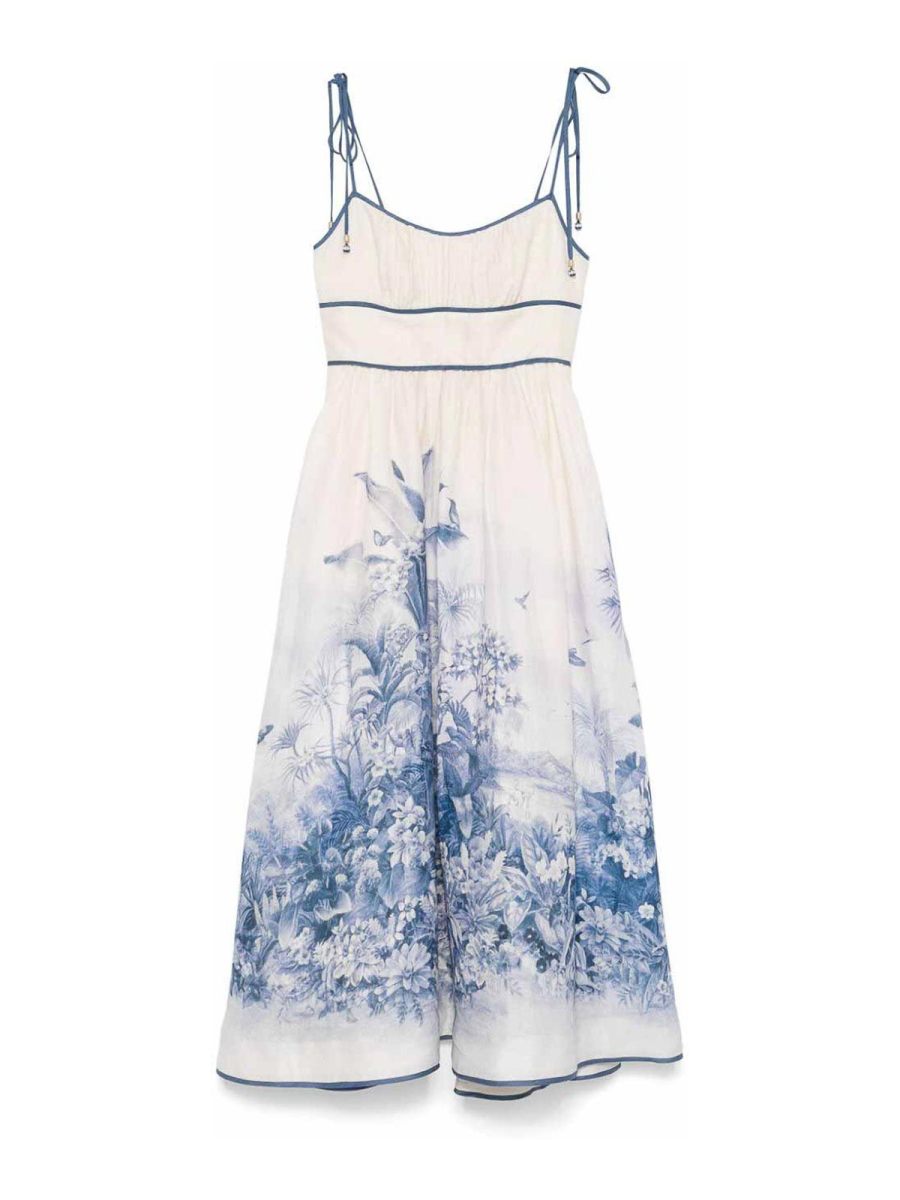 Zimmermann Robe Au Genou - Bleu