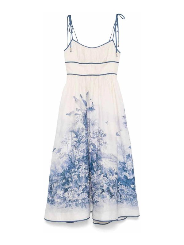Zimmermann Robe Au Genou - Bleu