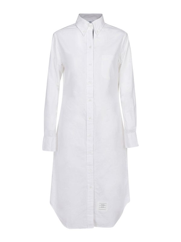 Thom Browne Robe Au Genou - Blanc