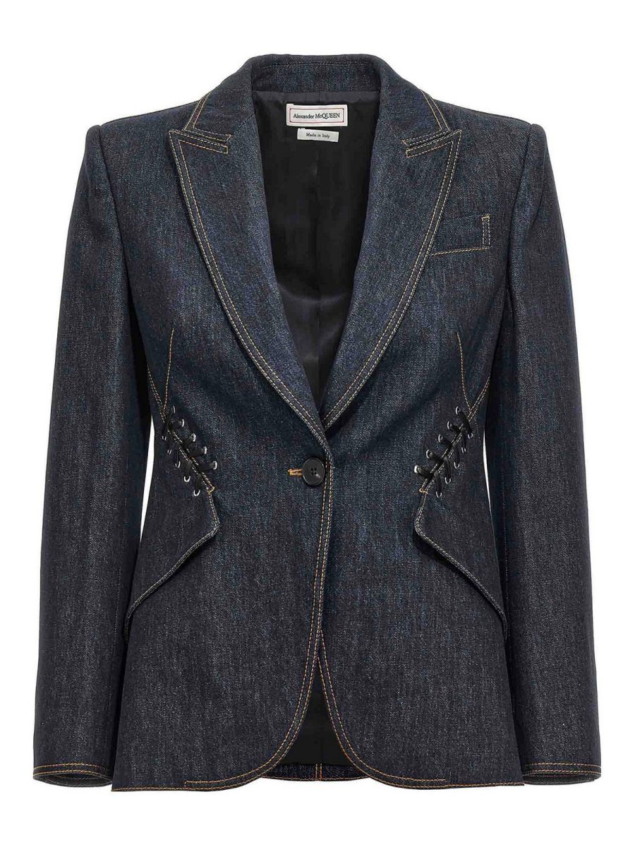 Alexander Mcqueen Blazer - Bleu