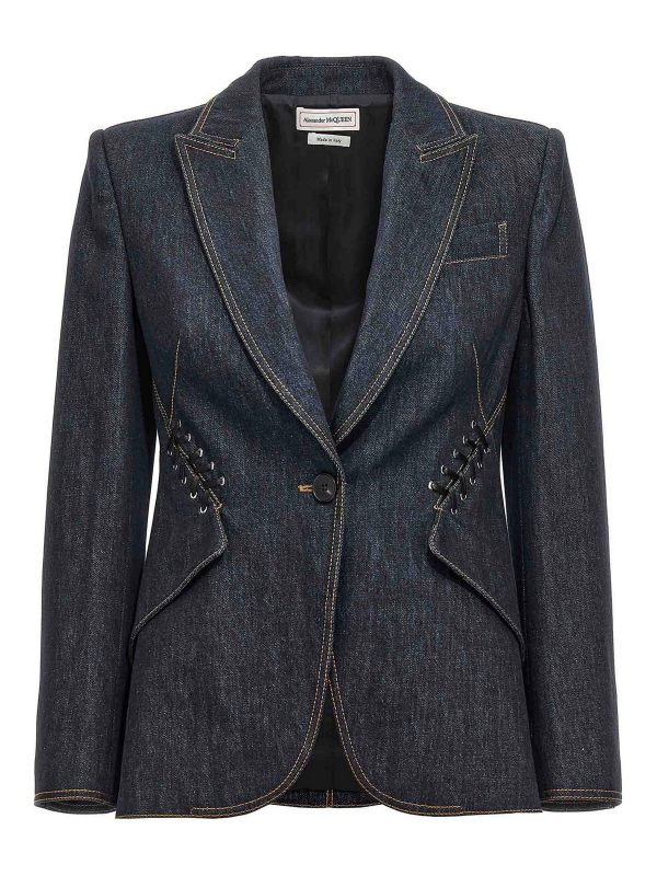 Alexander Mcqueen Blazer - Bleu
