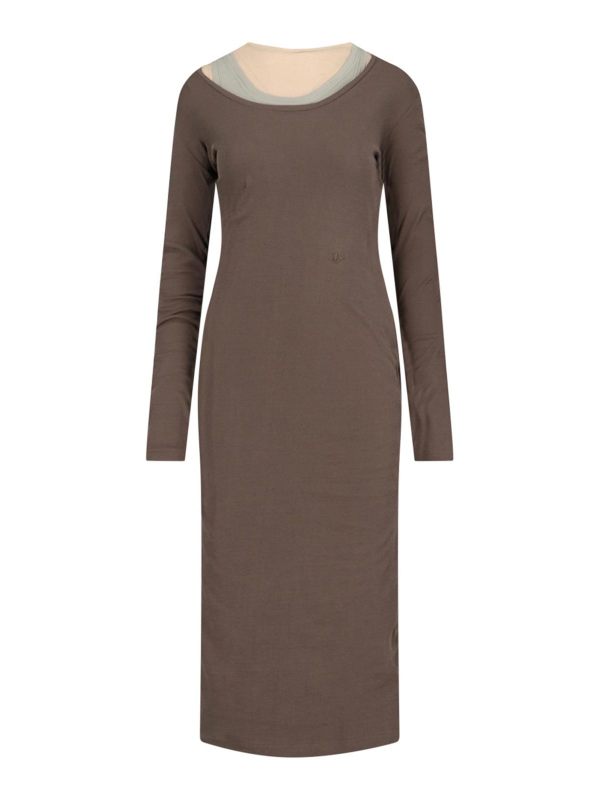 Jil Sander Maxi Robe - Marron