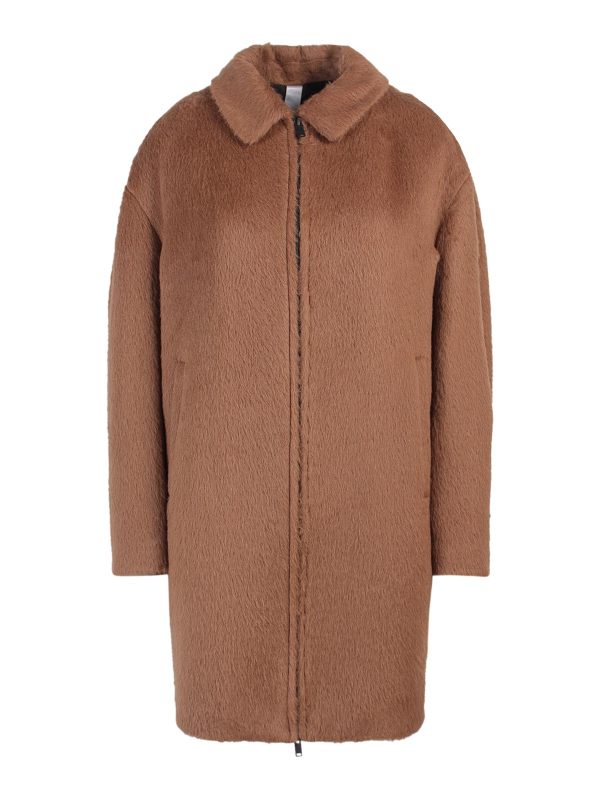 Hevo Manteau Au Genou - Marron