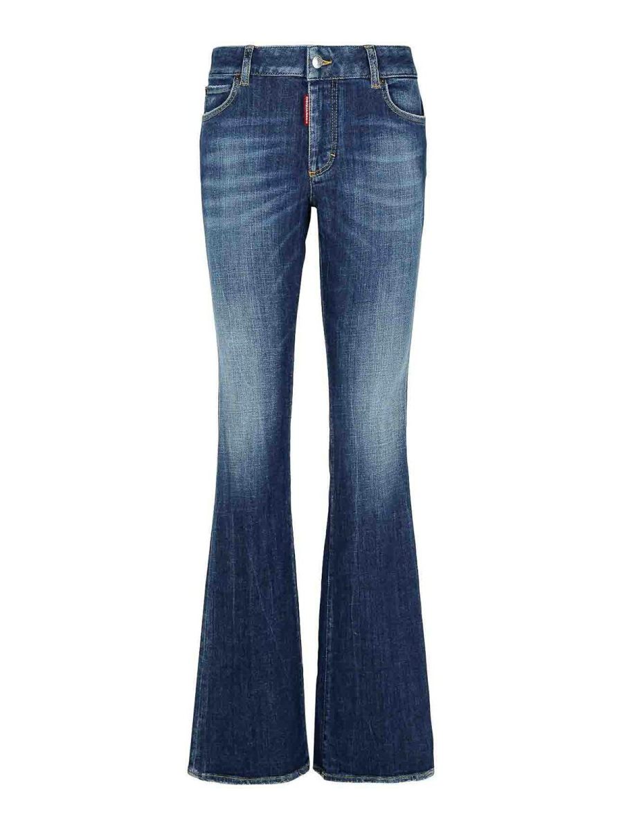 Dsquared2 Jean Bootcut - Bleu Foncé