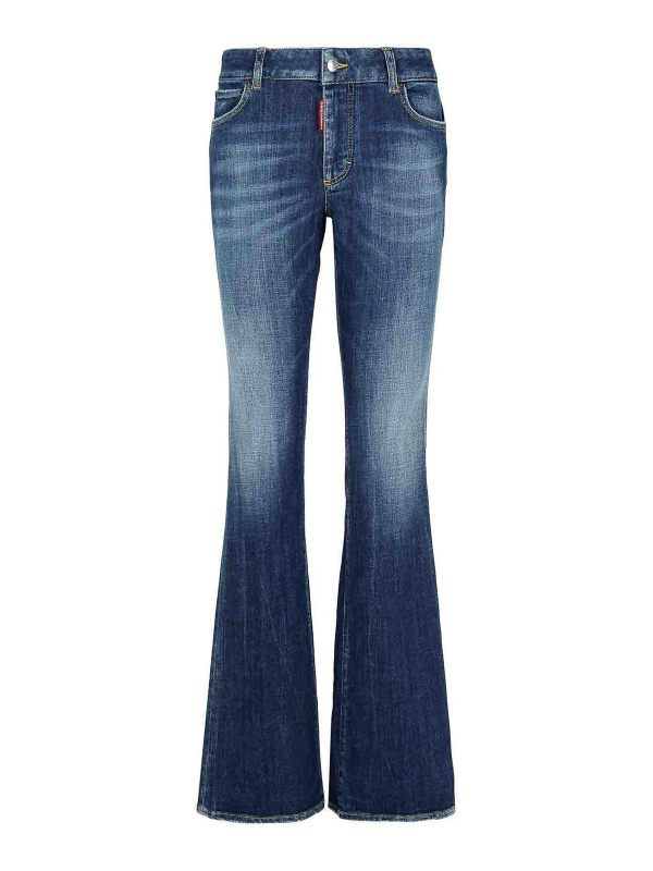 Dsquared2 Jean Bootcut - Bleu Foncé
