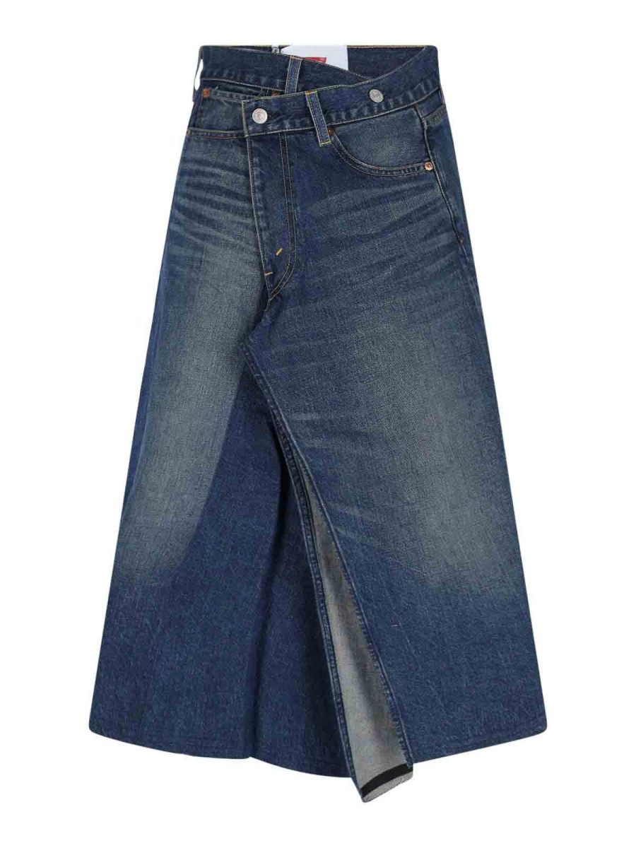 Junya Watanabe Jupe Midi - Bleu