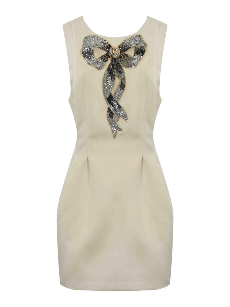 Elisabetta Franchi Robe Au Genou - Crème