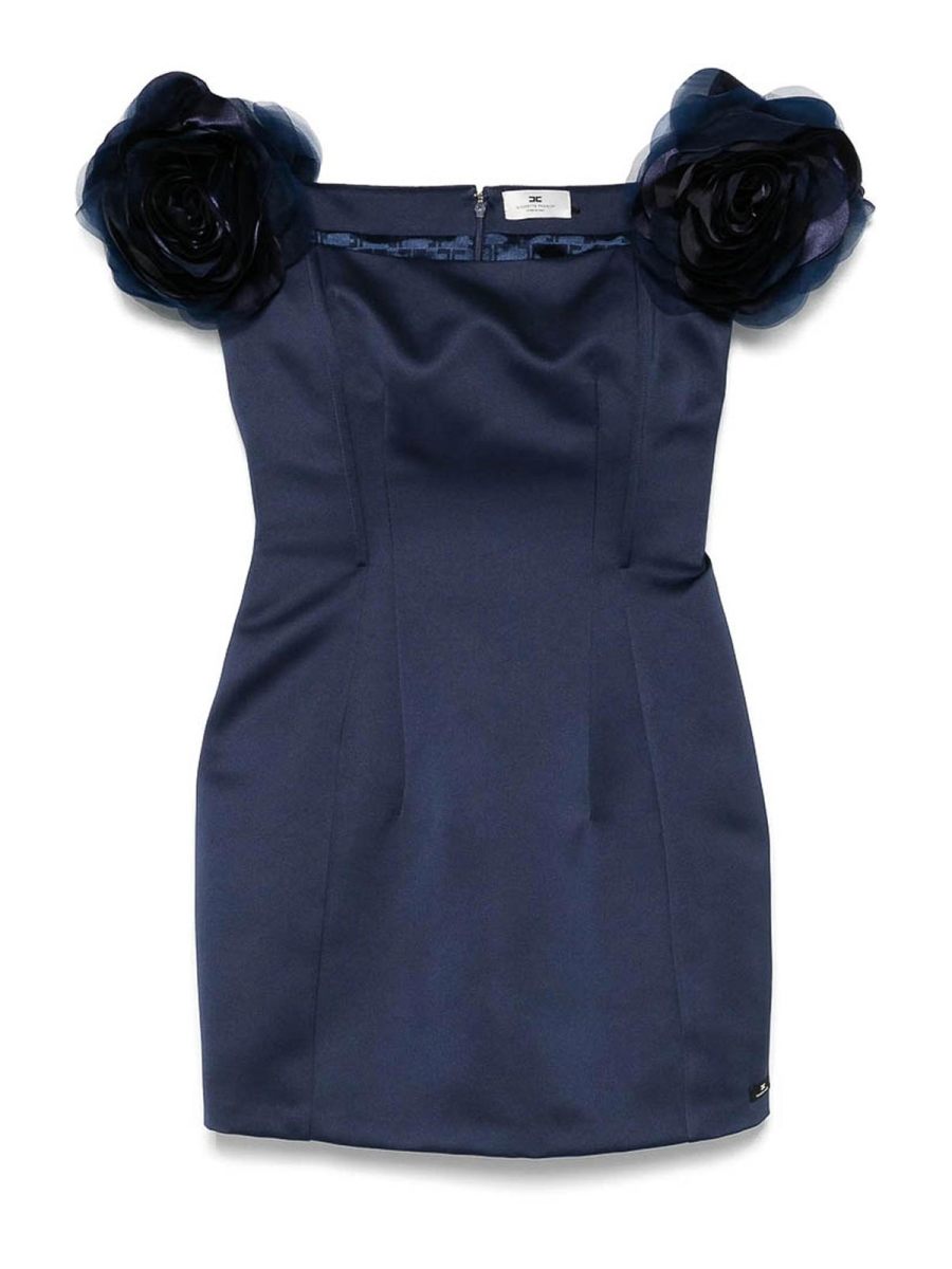 Elisabetta Franchi Robe Au Genou - Bleu