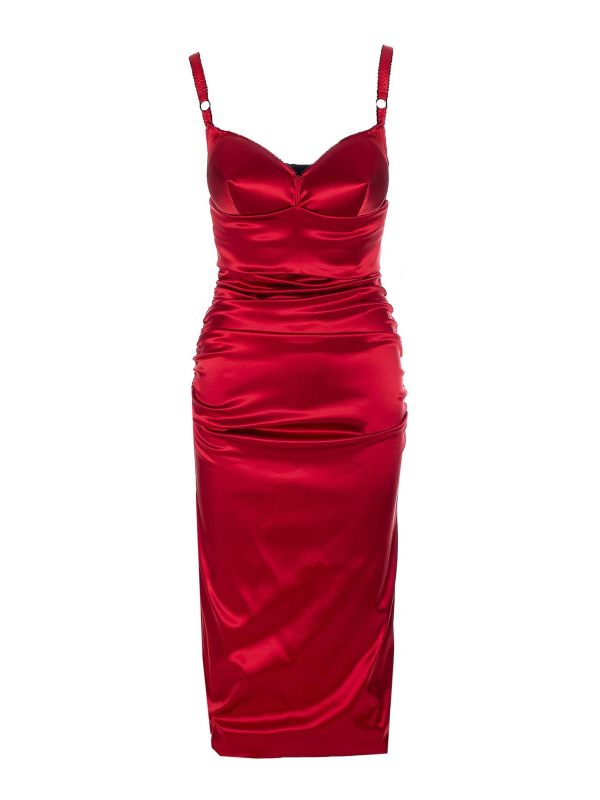Dolce & Gabbana Robe Au Genou - Rouge