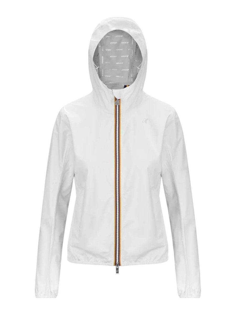 k-way Manteau Au Genou - Blanc
