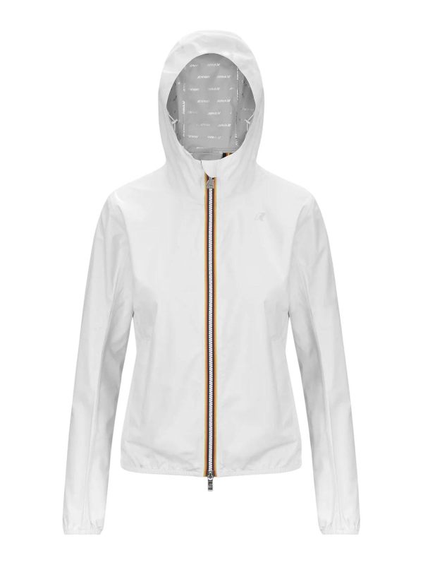 k-way Manteau Au Genou - Blanc