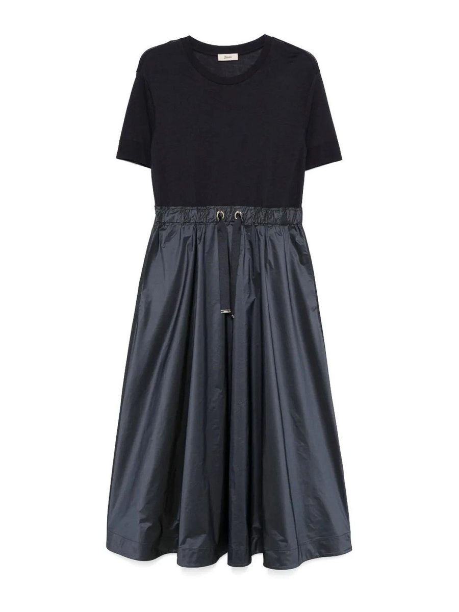 Herno Robe Au Genou - Bleu